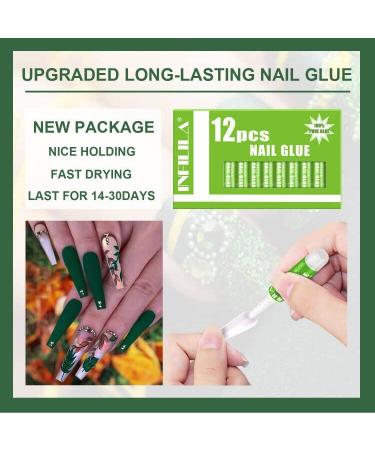 Infilila Professional Nail Glue for Acrylic Nails - Long Lasting & Strong Adhesive - 12PCS 0.07oz/Pcs - Buy Online on SooperMarket.com