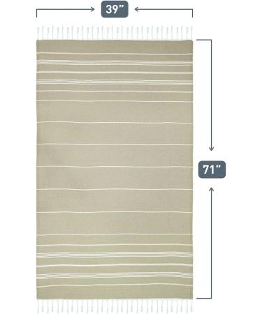 HAVLULAND Sale Pack of 2 Turkish Beach Towels - 100% Cotton, Super Absorbent, Quick-Dry, Sand Free - Oversized 71x39 Lightweight Blanket - Soft Bath Towel for Travel - Beige - Buy Online on SooperMarket.com