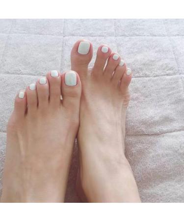 Decorative Nail Patch White toenail Patch toenail Patch Wearing Nail Patch Fake Nails Patch is White.