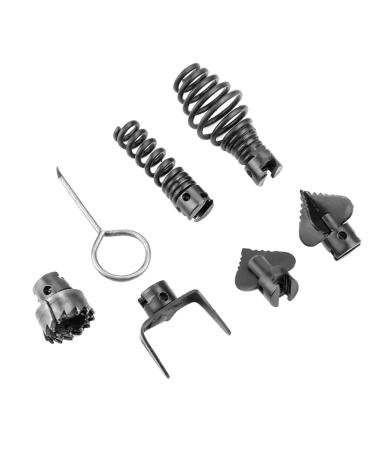 COOLHIYA 7pcs Pipe Cleaner Cleaning Tools Household Cleaner toliet Bowl Cleaner Toilet Parts Coil Springs Practical Toilet Cleaners to Rotate Manganese Steel Drainage Floor Drain