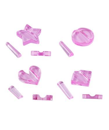 minkissy 3 Sets Nail Embossing Tool Reusable Nail Stencils Nail Template Press Nail Manicure Nail Stencil Stamp Star Shape Nail Mould Nail Art Stamp Nail Art Tool Make up False Nails 3.2X3.2cm