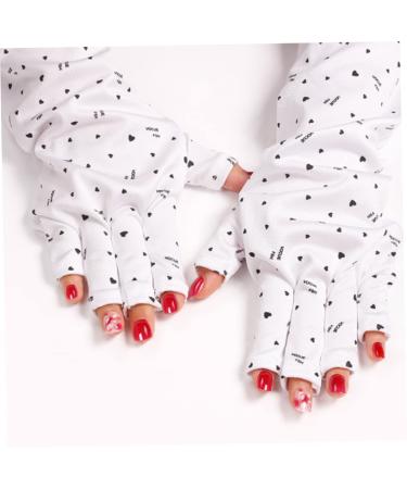 dsbdrki UPF 50+ Manicure Gloves Anti UV Shield Gloves for Gel Nail Lamp Nail Art Fingerless Glove for Manicure Dryer Long 11.5x40 cm - Buy Online on SooperMarket.com