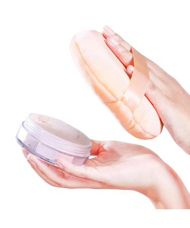 Buy White 13CM Large Round Facial Sponge Puff | Cotton Powder Puff for Makeup & Body | Ideal for Loose Powder & Foundation - Buy Online on SooperMarket.com