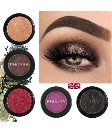 Phoera Cream to Powder Waterproof Glitter Eyeshadow Palette - Champagne - Buy Online on SooperMarket.com