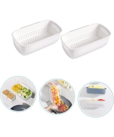 Zerodeko 2pcs Double Layer Drainer Basket Filter Basket Color Contrast - Buy Online on SooperMarket.com