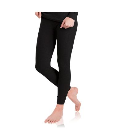 BestSale247 ladies girls thermal underpants long ski underwear thermal underwear functional underwear S black