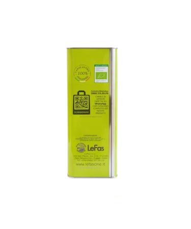 Le Fascine 100% Italian Bio-Pugliese Olive Oil - Premium Peranzane Variety 3L Can for International Shipping - Buy Online on SooperMarket.com