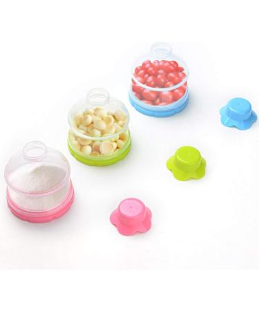 Portable 3-Layer Formula Dispenser for Travel & Outdoor Activities - Milk Powder & Snack Storage Container for Nighttime Nursing - Buy Online on SooperMarket.com