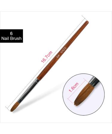 Kads Kolinsky Acrylic Nail Brush - Rosewood Nail Art Tool for Professional Manicure | International Shipping - Buy Online on SooperMarket.com