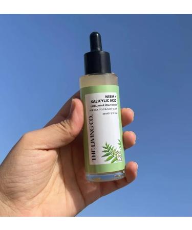 THE LIVING CO Neem + Salicylic Acid Exfoliating Scalp Serum 65ml For Oily Itchy & Flaky Scalp - Buy Online on SooperMarket.com