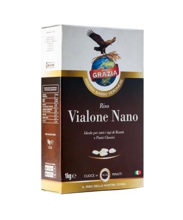 Vialone Nano Rice 1kg | IGP | Authentic Italian Rice Perfect for Risotto | Italian medium grain rice | Grazia | Artisan Italian
