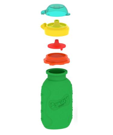 Squeasy Snacker Green - Reusable Silicone Squeezy Pouch 180ml | BPA-Free Self-Filling Snack Pouch for Kids - Buy Internationally! - Buy Online on SooperMarket.com