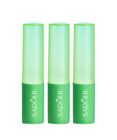 Aloe Vera Lipstick Set of 3 Moisturizing Lip Balm Repairing Lip Balm Aloe Vera Lip Gloss Plumping Effect Lipstick for Dry and Cracked Lips Lip Care