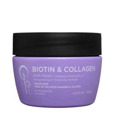 Luseta Biotin & Collagen Hair Mask for Dry & Damaged Hair and Growth-Thickening Hair Treatment-Anti Frizz  Nourishment for Thin Hair 8.5 oz