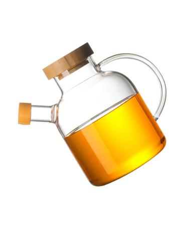 MAGICLULU Glass Container with Lid Oil Storage Can Grease Container Glass Terrarium with Lid Olive Oil Bottle Dispenser Glass Containers with Lids Oil Dispenser High Borosilicate Ceramics medium As Shown