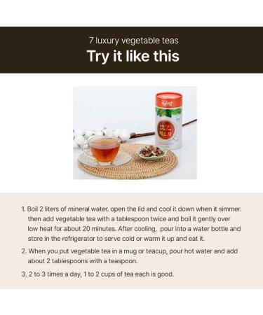 CYSO Seokrodawon Tea Garden 7 kinds of vegetable tea 100g (1 bottle) 100% Korean Organic Ingredients 100g of 1 bottle - Buy Online on SooperMarket.com