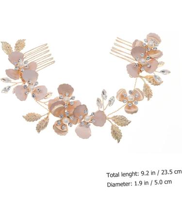 Mikinona Pearl Rhinestone Couple Combs Crystal Hair Comb Headband Floral Hair Comb Hairband Hair Comb Headdress Bridal Headband Comb Wedding Hair Accessory Women Headdress Bridal Headdress - Buy Online on SooperMarket.com