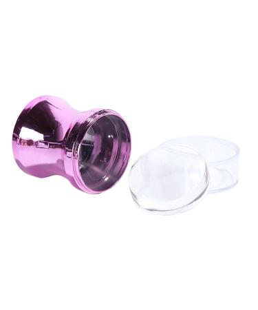 Bexdug silicone nail stamp transparent soft stamp with scraper clear nail art stamper scraper set stamp with silicone heads DIY manicure pressure tool violet