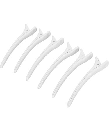 Hair Styling Clips Plastic Sturdy White Practical Duckbill Hair Clip for Hairstyling - Buy Online on SooperMarket.com