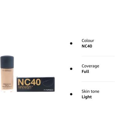MAC Studio Fix Fluid Foundation SPF15 NC40 30ml - Pack of 1 - Buy Online on SooperMarket.com