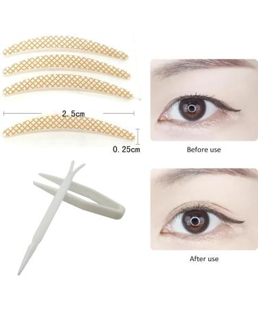 Slip-on eyelid stripes eyelid stripes double-sided eyelid tapes invisible instant lip tightening for unevenness/drops/hood eyelids with tweezers fork rod 600 pieces (M) - Buy Online on SooperMarket.com
