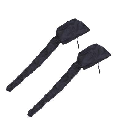 CANIGHT 2pcs Dry Hair Cap Steamer Caps Thermal Hair Caps Durable Hats Conditioning Cap Cappy Hat Black 190t