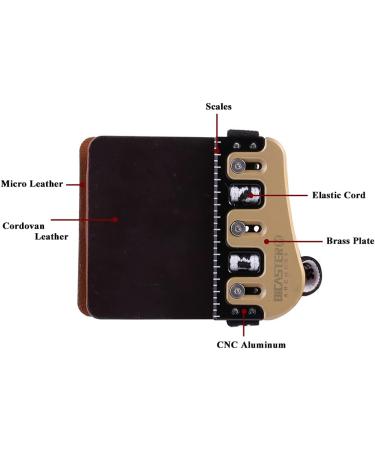 Bicaster Barebow Finger Tabs Cordovan Leather + Brass Finger Guards - RH Medium - Buy Online on SooperMarket.com