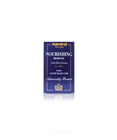 Admiral Male Grooming Beard Oil with Olive Extract & Luxury Comb - Nourishing Beard Care for Men 1.0 oz - Buy Online on SooperMarket.com