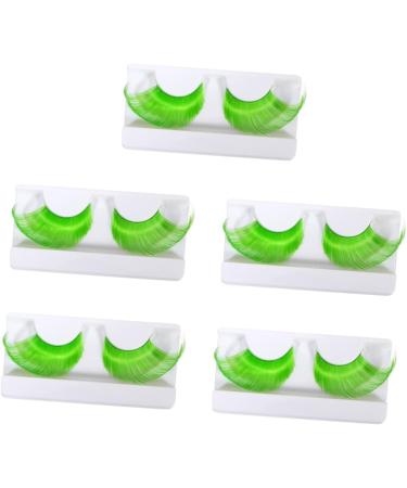 ABOOFAN 10 Pairs Halloween Extra Long False Eyelashes Lashes Halloween Dance Costume Eyelashes Cosplay Fake Lashes Green Eyelashes Curly Fancy Fake Chemical Fiber Gothic Extend Girl - Buy Online on SooperMarket.com