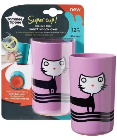 Tommee Tippee No Knock Cup 300ml (Cat) - Spill-Proof Sippy Cup for Kids - Buy Online on SooperMarket.com