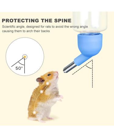 Bncxdc Hamster Water Bottle Rabbit Water Bottles 2PCS 250ML/8.45OZ Free Standing Small Animal Water Bottle No Drip Plastic Hanging Water Bottle Automatic Water Bottle Dispenser (Blue Gray) - Buy Online on SooperMarket.com