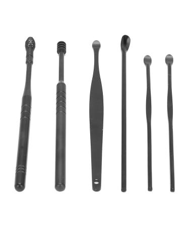 Portable Earwax Removal Tool Set - U Shape & Spiral Ear Cleaner in Black - Buy Online on SooperMarket.com