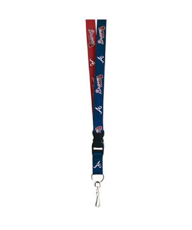 MLB Atlanta Braves Two-Tone Lanyards, Navy, One Size