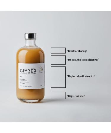 GIMBER Organic Ginger Concentrate 500 ml | Alcohol-Free Organic Drink Made from Ginger Lemon and Herbs | Premium Ginger Essence - Buy Online on SooperMarket.com