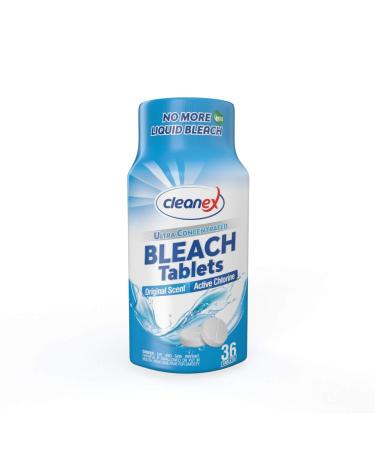 Bleach Tablets New Advanced Formula Ultra Concentrated Water-Soluble Bleach Tablets for Laundry and Multipurpose Cleaning 36 Tablets No Phosphate NO More Liquid Bleach! (Original)