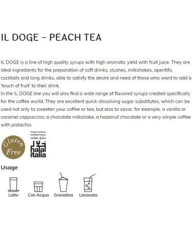 BARMAN IL DOGE Peach Ice Tea Syrup 70cl - Buy Online on SooperMarket.com