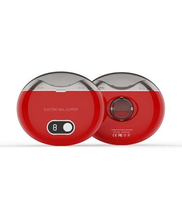 kawehiop Electric Nail Cutter with Three-Speed Speed Adjustment Automatic Nail Fingernail ABS Electric Nail Clip Nail Clippers Red - Buy Online on SooperMarket.com