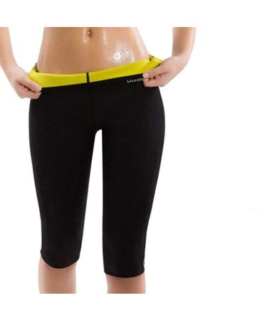 Women Sport Leggings neoprene pants women sweating pants women jogging pants running pants fitness pants legging capri pants yoga workout pants sauna pants suitable for running fitness yoga xxl black and yellow