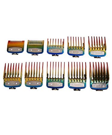 Dasertoe 10 Pieces Professional Hair Clippers Metal Guides Limit Comb Guards for Clippers