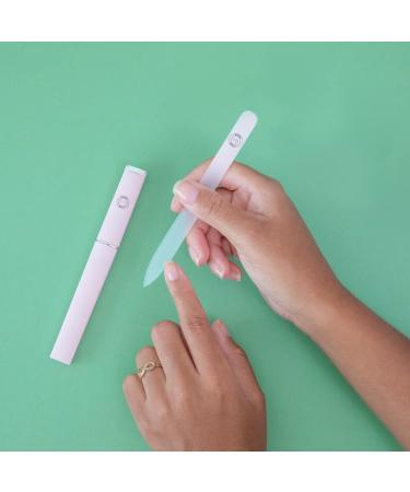 Belle Crystal Glass Nail File - Professional Salon Filing Tool for Natural Nails - Pastel Lilac 2mm - Buy Online on SooperMarket.com