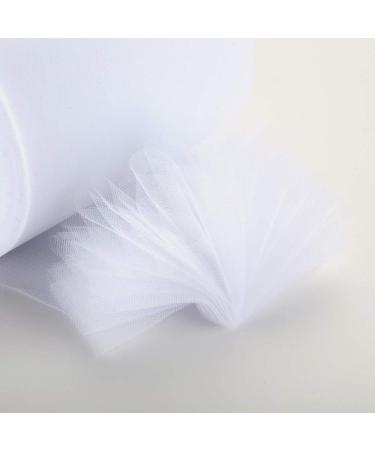 Tulle Rolls 6x100 Yards - DIY Tutu Skirts, Wedding Decor, Party Supplies - White - Buy Online on SooperMarket.com