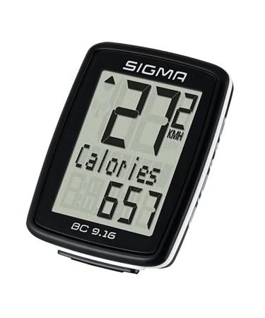 Sigma Sport Bicycle Computer BC 9.16 9 functions maximum speed wired bicycle speedometer black