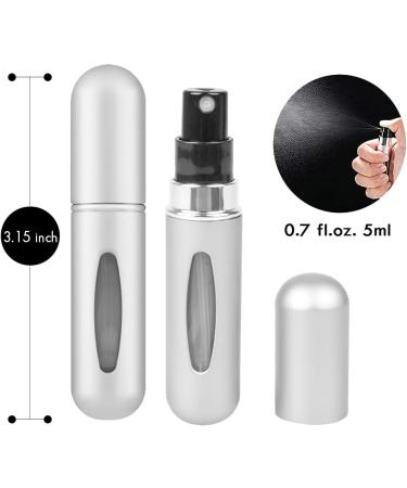 Rosiya Perfume Atomiser pack of 1 Perfume Travel Bottle 5ML Refillable Perfume Spray Bottle Easy to Refill Empty Atomiser Bottle for Purse Handbag Pocket and Luggage (Silver) Silver Pack of 1 - Buy Online on SooperMarket.com