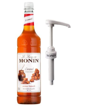 Monin Caramel Syrup 1ltr and Pump