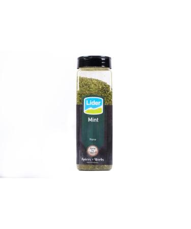 Lider Dried Mint Spearmint Leaf Essential Herbs&Spices Premium Quality Seasoning Gluten Free Non-GMO Vegan Friendly 100% Natural Easy Use Pet Jar 140 Gr