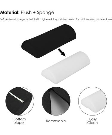 Felenny Nail Art Rest Cushion Detachable Sponge Zipper Design Nail Pillow Hand Rest Professional Salon Hand Arm Holder Manicure Pillow Nail Cushion For Makeup Cosmetic Tools Black - Buy Online on SooperMarket.com