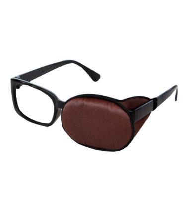 Kid/Adult Visual Acuity Recovery Silk Eye Mask Training Amblyopia Strabismus Corrected Lazy Eye Patches for Glasses(Brown)