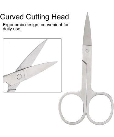 Premium Stainless Steel Nose Hair Trimmer & Eyelash Scissors for Men & Women - Professional Facial Hair Grooming - Buy Online on SooperMarket.com