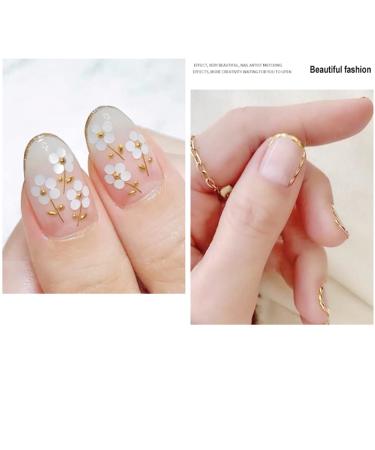 WEILUSI 3D Nail Art Steel Studs Summer Metal Charms - Ocean Mix Shapes Gold Studs for Women DIY Manicure Decor 1Box - Buy Online on SooperMarket.com