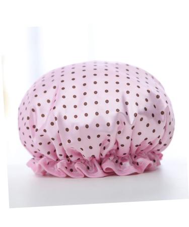 FRCOLOR Hair Bonnet 3pcs Women's Shower Cap Set | Double Layer Bath Visor for Curly Hair | Waterproof & Elastic Bathing Caps - Buy Online on SooperMarket.com